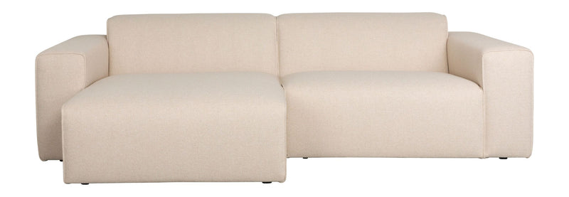 Sofa Milka 3-Sitzer Links mit Chaiselongue in Sand von Zuiver