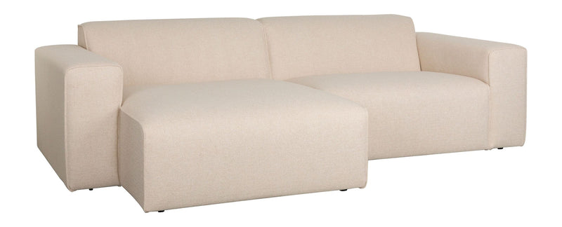 Sofa Milka 3-Sitzer Links mit Chaiselongue in Sand von Zuiver