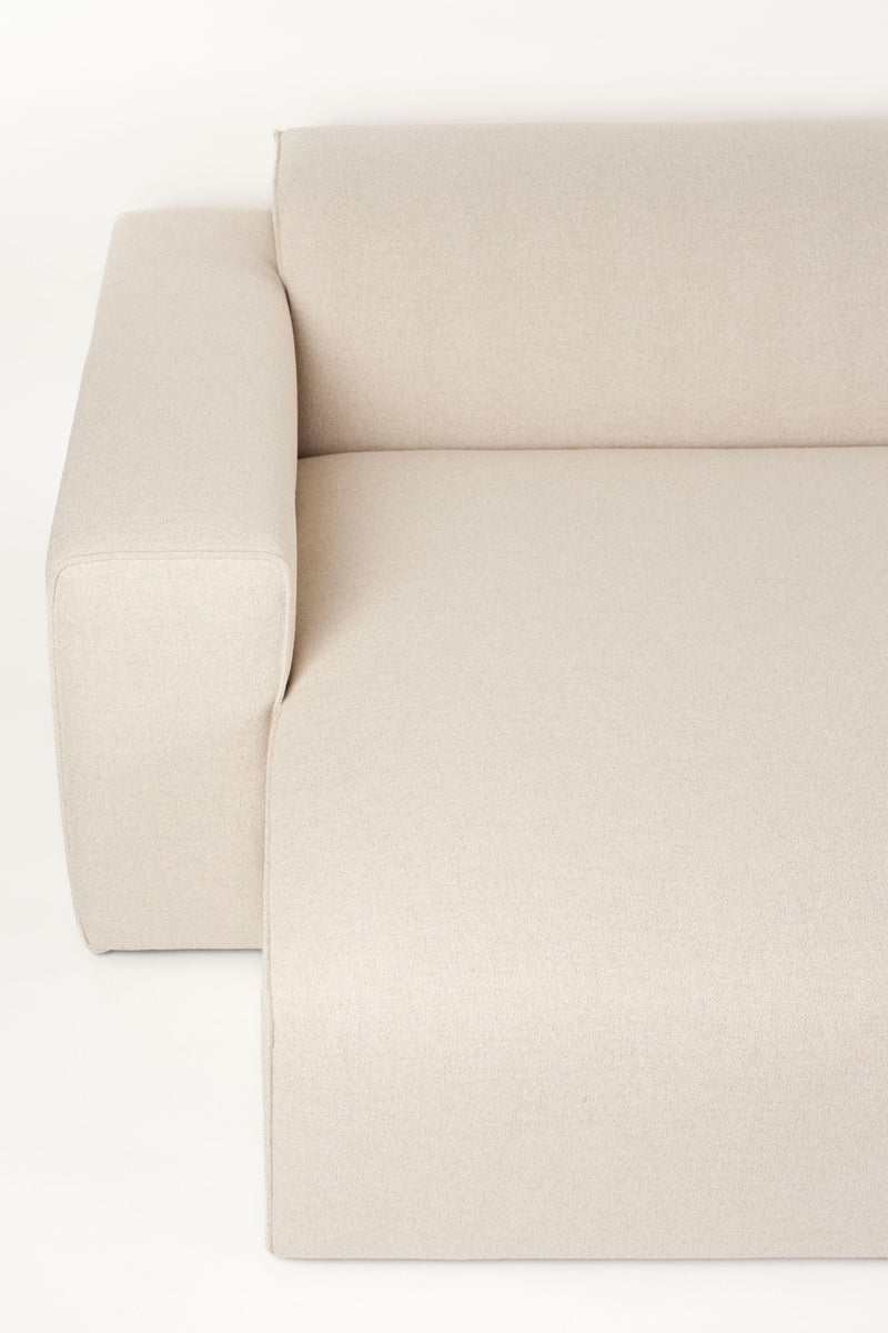 Sofa Milka 3-Sitzer Links mit Chaiselongue in Sand von Zuiver