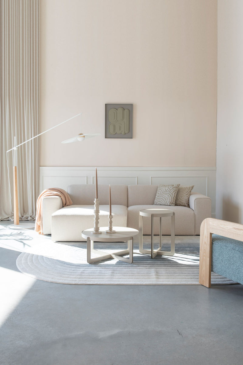 Sofa Milka 3-Sitzer Links mit Chaiselongue in Sand von Zuiver