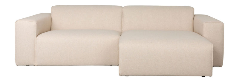 Sofa Milka 3-Sitzer rechts, Sand mit Chaiselongue von Zuiver