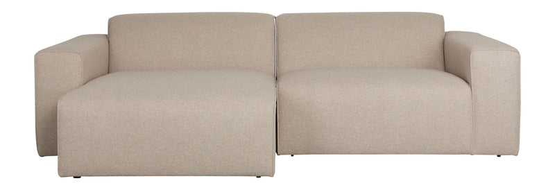 Sofa Milka 3-Sitzer links Cappuccino mit Chaiselongue von Zuiver