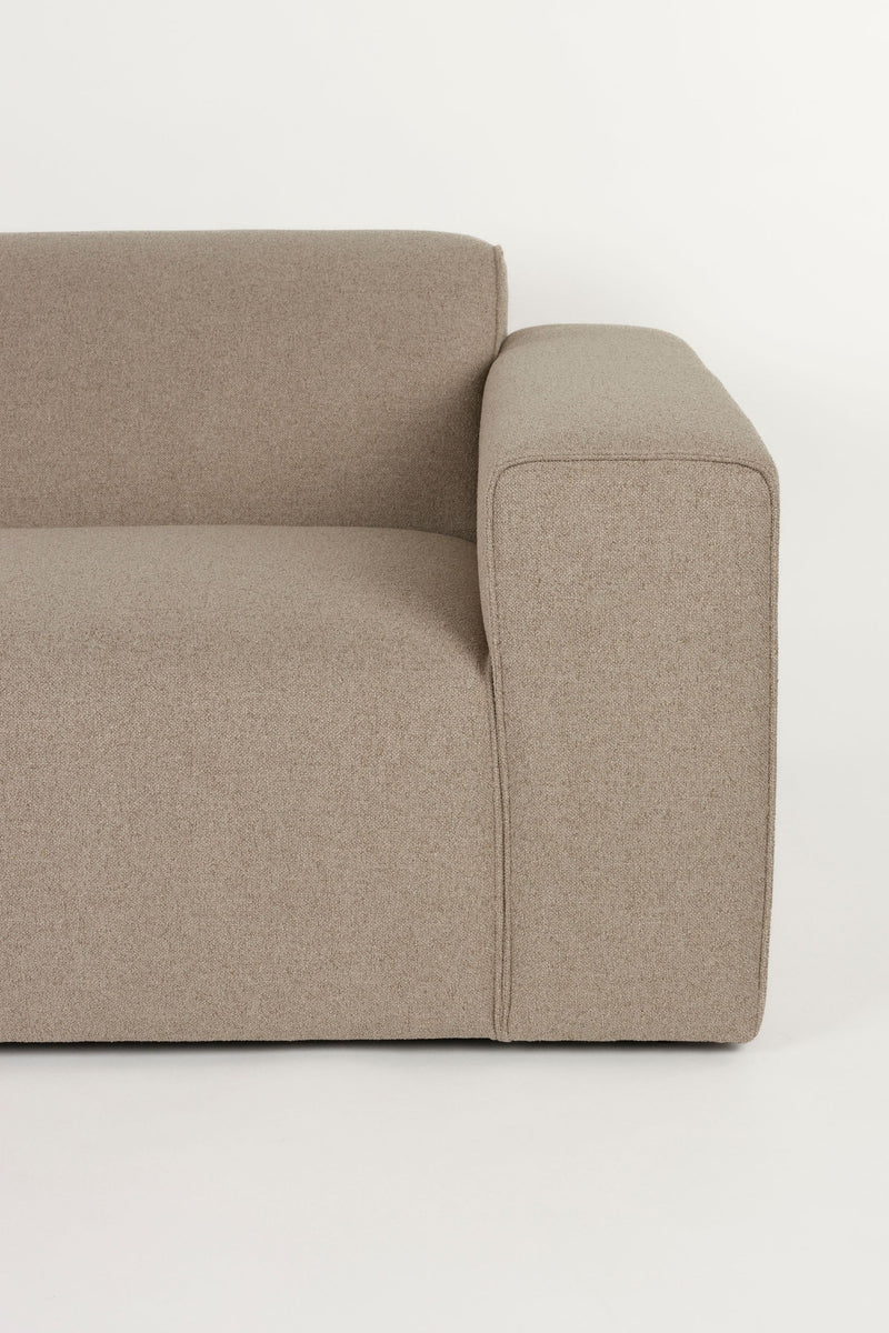 Sofa Milka 3-Sitzer links Cappuccino mit Chaiselongue von Zuiver