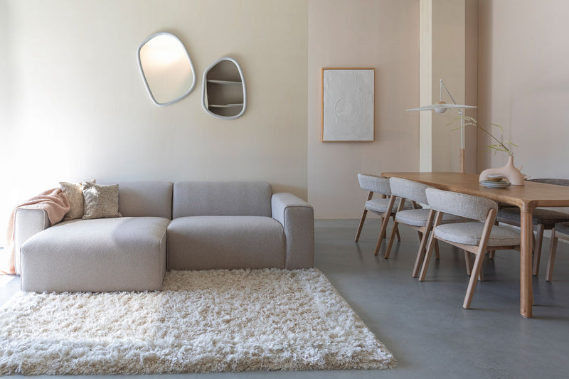 Sofa Milka 3-Sitzer links Cappuccino mit Chaiselongue von Zuiver