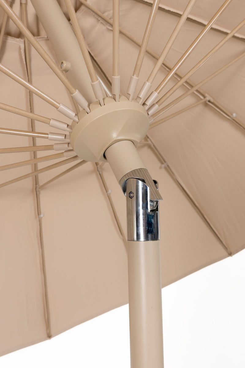 Sonnenschirm Sunshine Zuiver, Beige mit Ständer und Schutzhülle