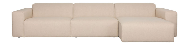 Sofa Milka 4,5-Sitzer mit Chaiselongue in Sand von Zuiver