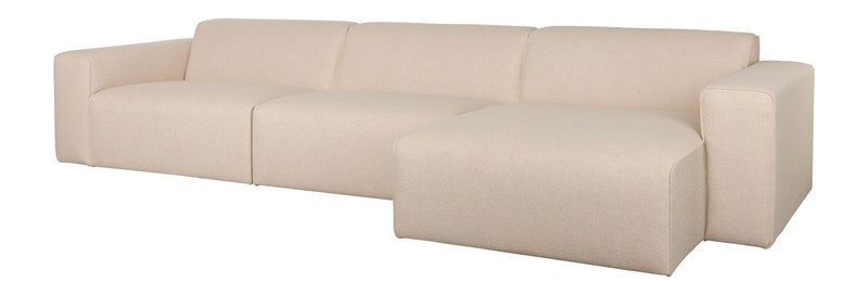 Sofa Milka 4,5-Sitzer mit Chaiselongue in Sand von Zuiver