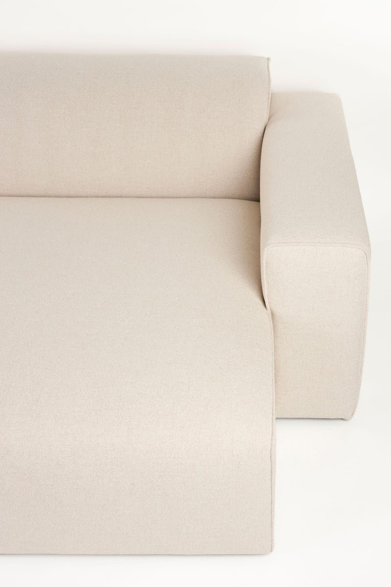 Sofa Milka 4,5-Sitzer mit Chaiselongue in Sand von Zuiver