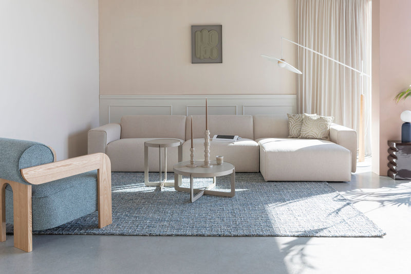 Sofa Milka 4,5-Sitzer mit Chaiselongue in Sand von Zuiver