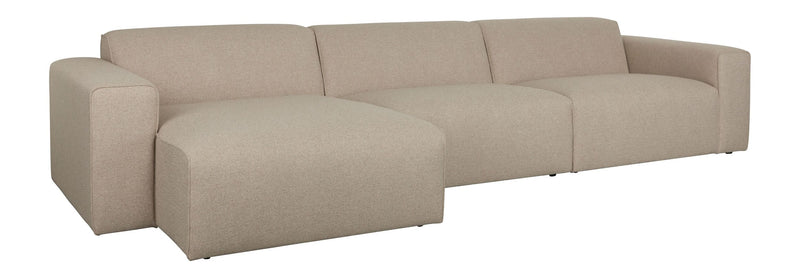 Sofa Milka 4,5-Sitzer links Cappuccino mit Chaiselongue von Zuiver
