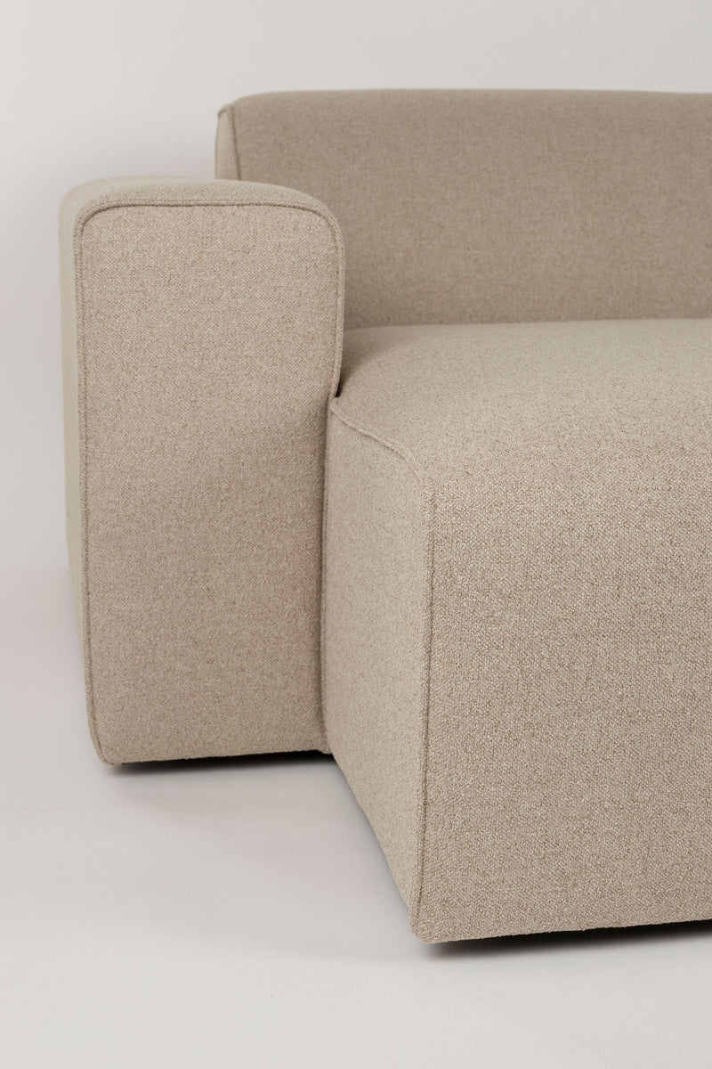 Sofa Milka 4,5-Sitzer links Cappuccino mit Chaiselongue von Zuiver
