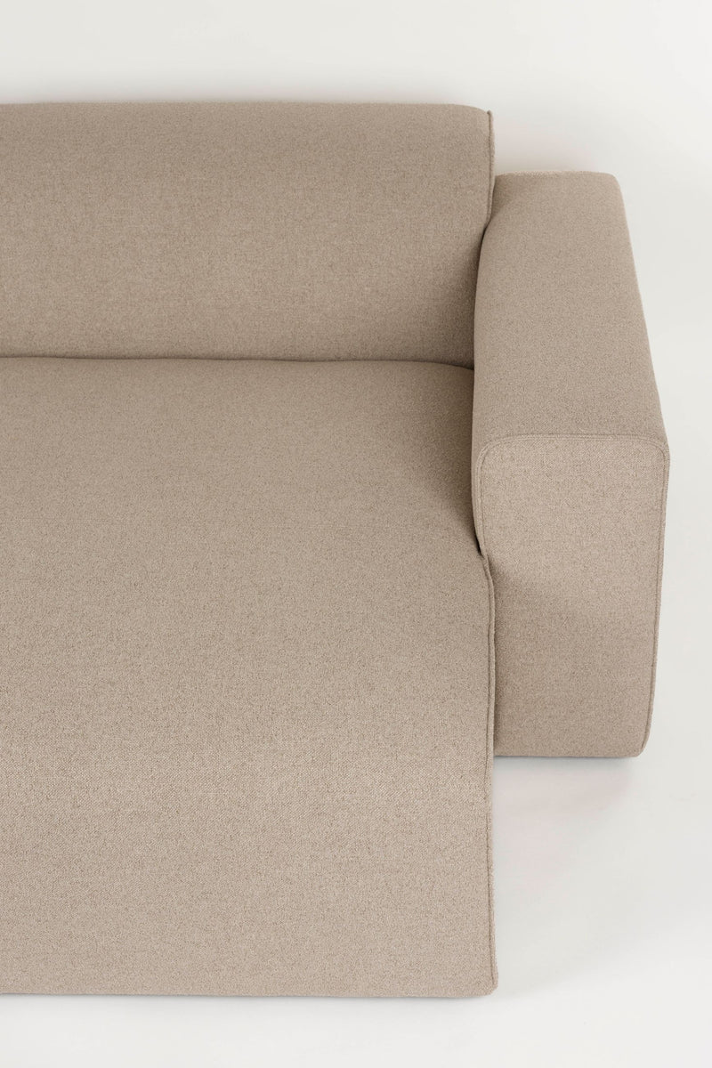 Sofa Milka 4,5-Sitzer rechts Cappuccino mit Chaiselongue von Zuiver