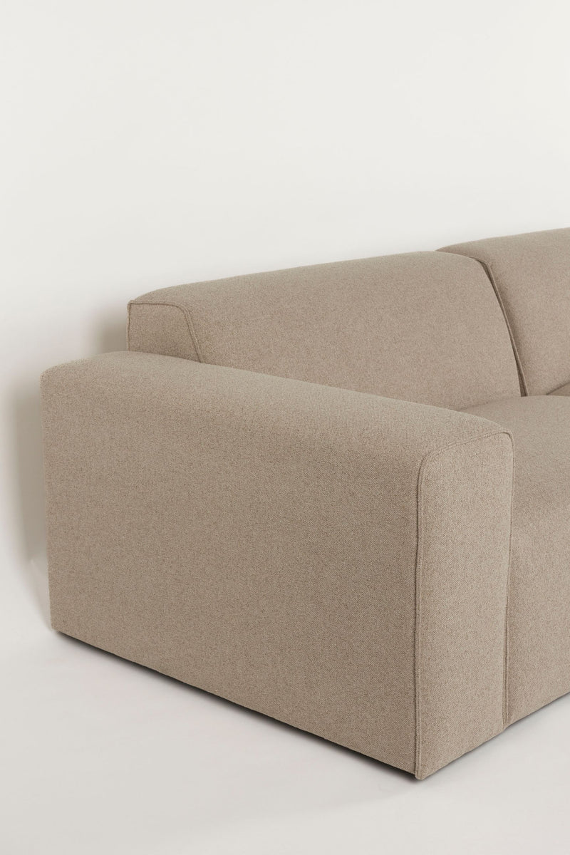 Sofa Milka 4,5-Sitzer rechts Cappuccino mit Chaiselongue von Zuiver