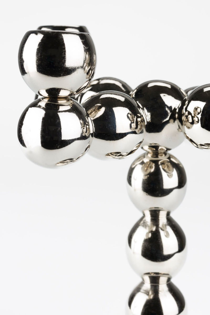Kerzenständer Bubbles Zuiver für 4 Kerzen in glänzendem Silber