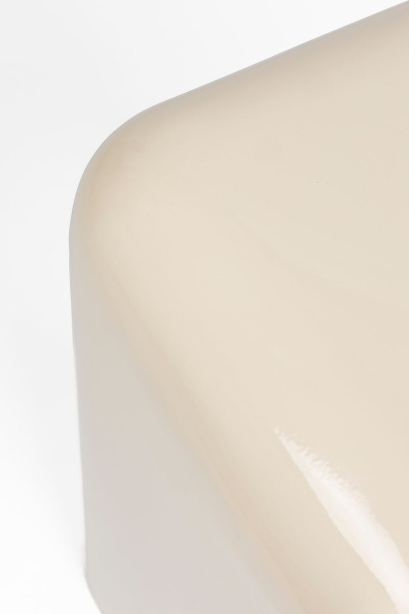 Hocker Creek Beige aus Eisen mit glänzender Oberfläche von Zuiver
