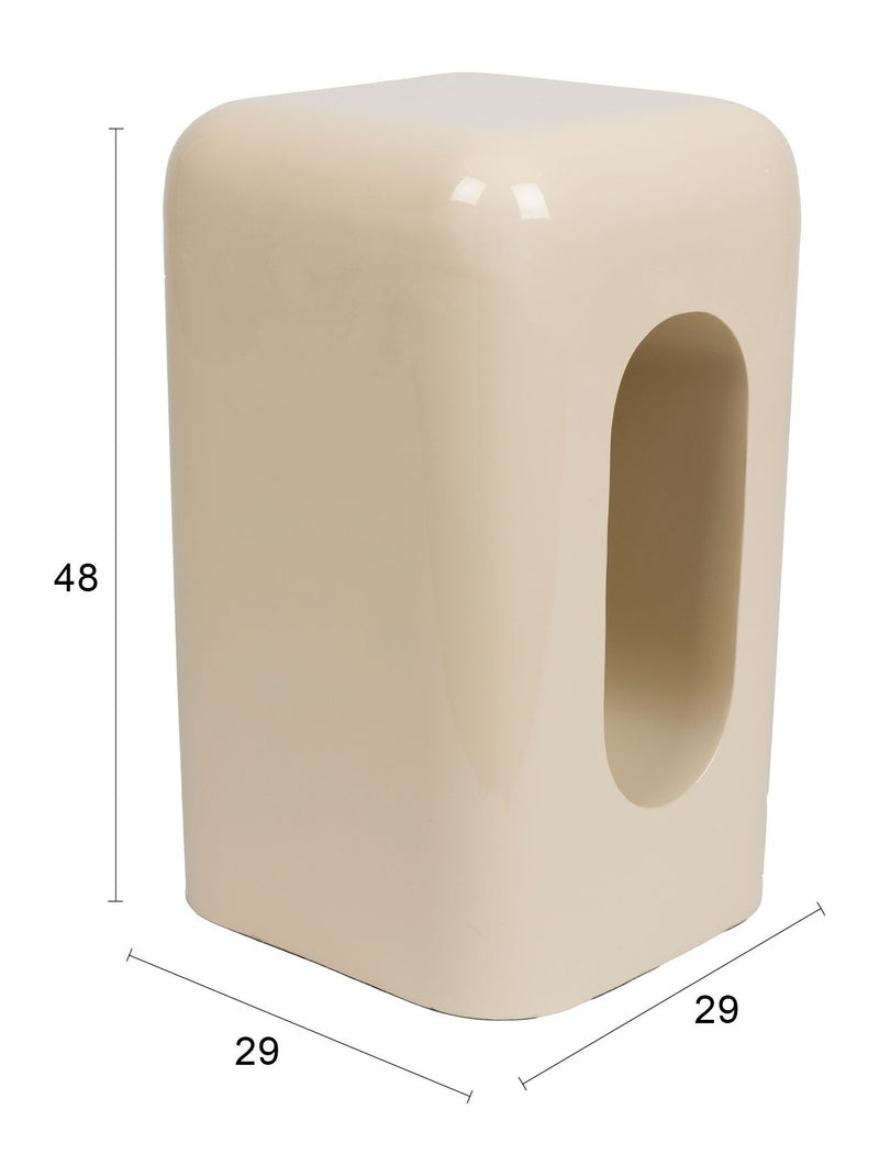 Hocker Creek Beige aus Eisen mit glänzender Oberfläche von Zuiver