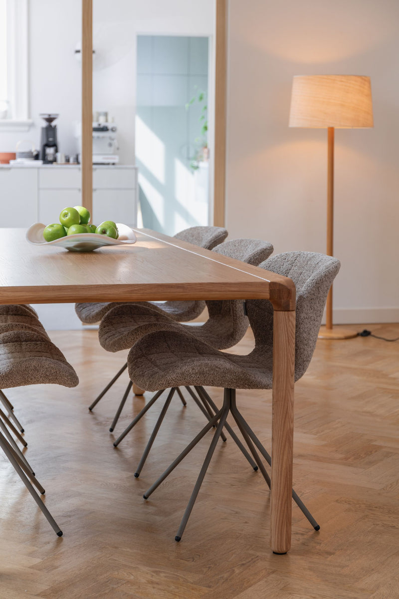 Tablett Maria von Zuiver aus Glas, Off-White mit Blush-Effekt
