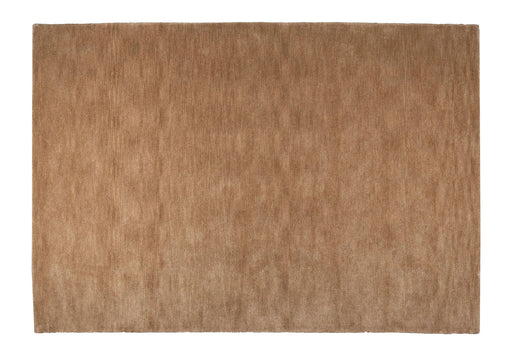 Teppich Luwte 160x230 cm Beige in Gesamtansicht mit gleichmäßiger Flortextur.