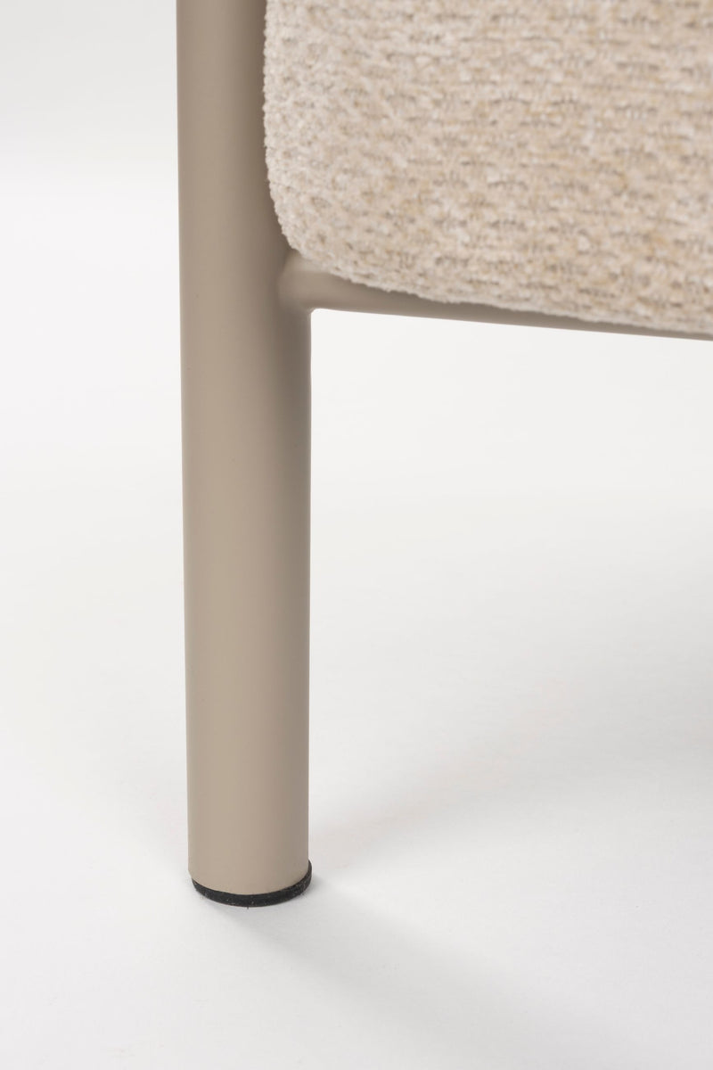 Loungesessel Heels Beige von Zuiver mit Metallgestell im Dreifuß-Look