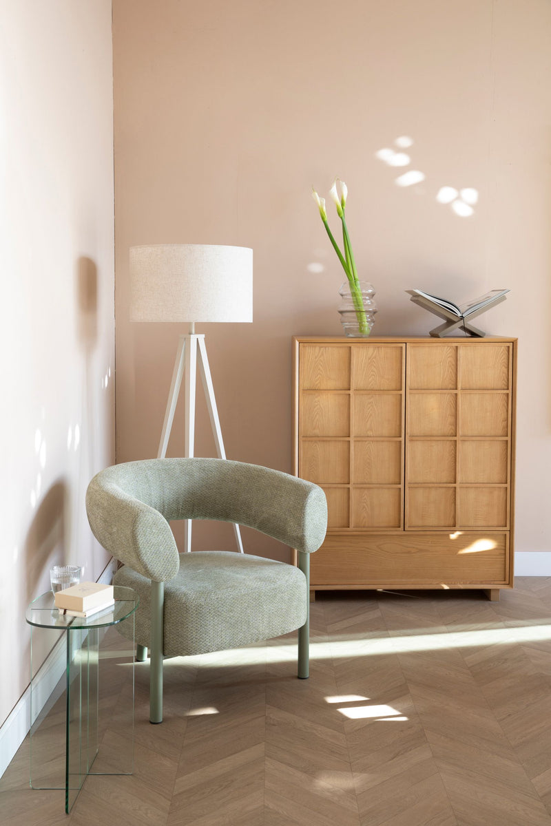 Loungesessel Heels Zuiver in Grün mit Metallgestell fürs Wohnzimmer