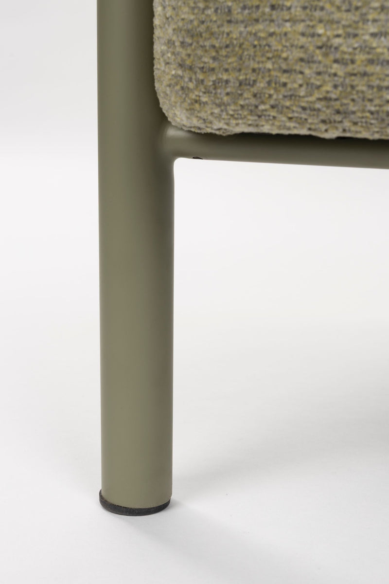 Loungesessel Heels Zuiver in Grün mit Metallgestell fürs Wohnzimmer