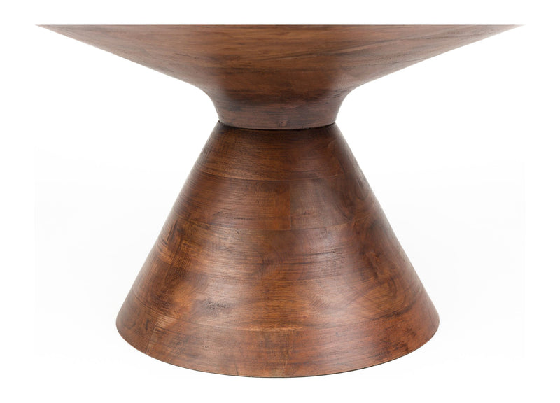 Couchtisch Floss Walnut aus Akazienholz, rund in Braun von Zuiver