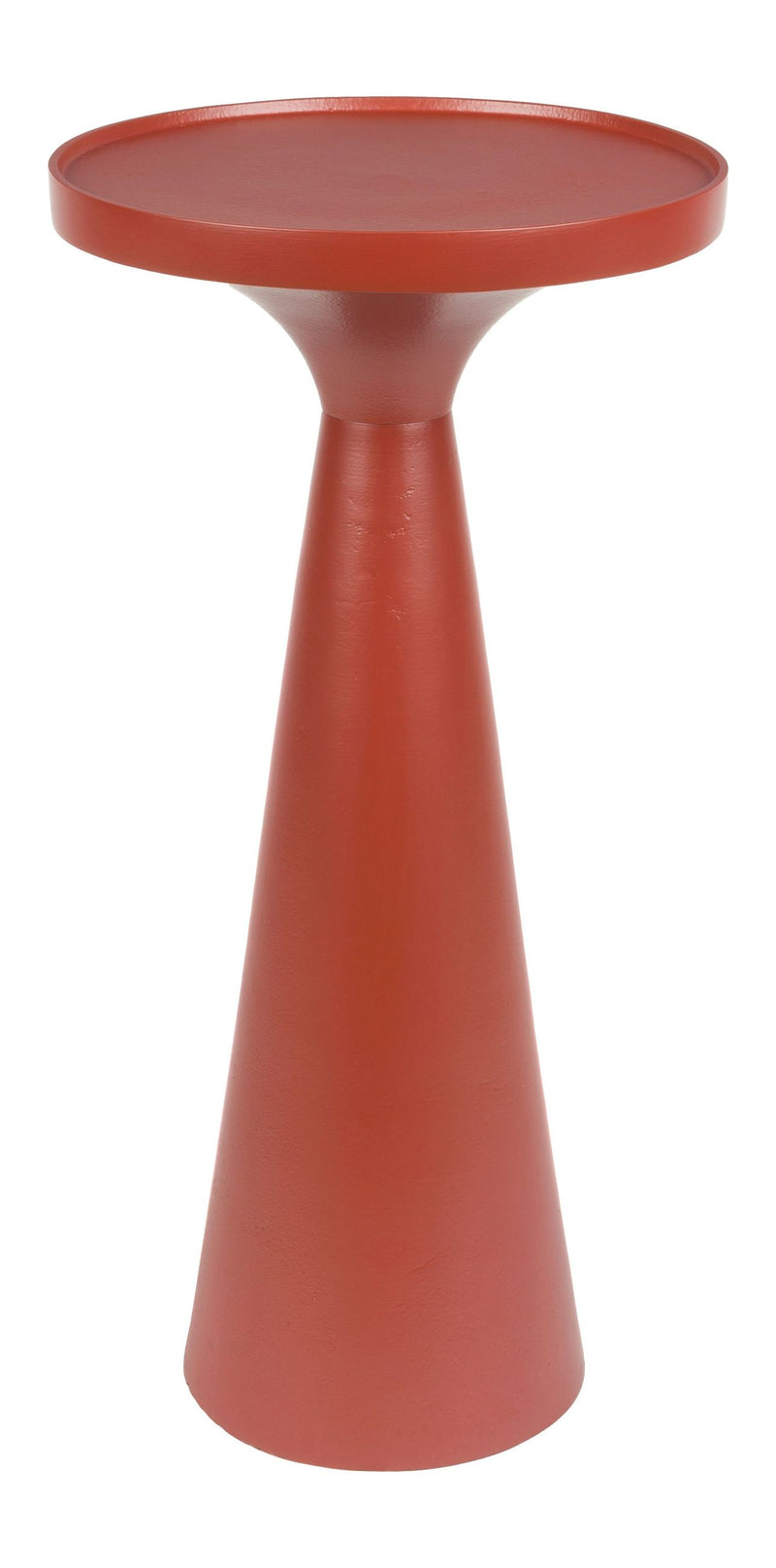 Beistelltisch Floss Marsala von Zuiver aus rotem Aluminium, rund