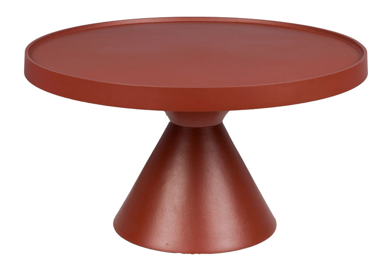 Couchtisch Floss Marsala in Rot aus Aluminium für Wohnzimmer