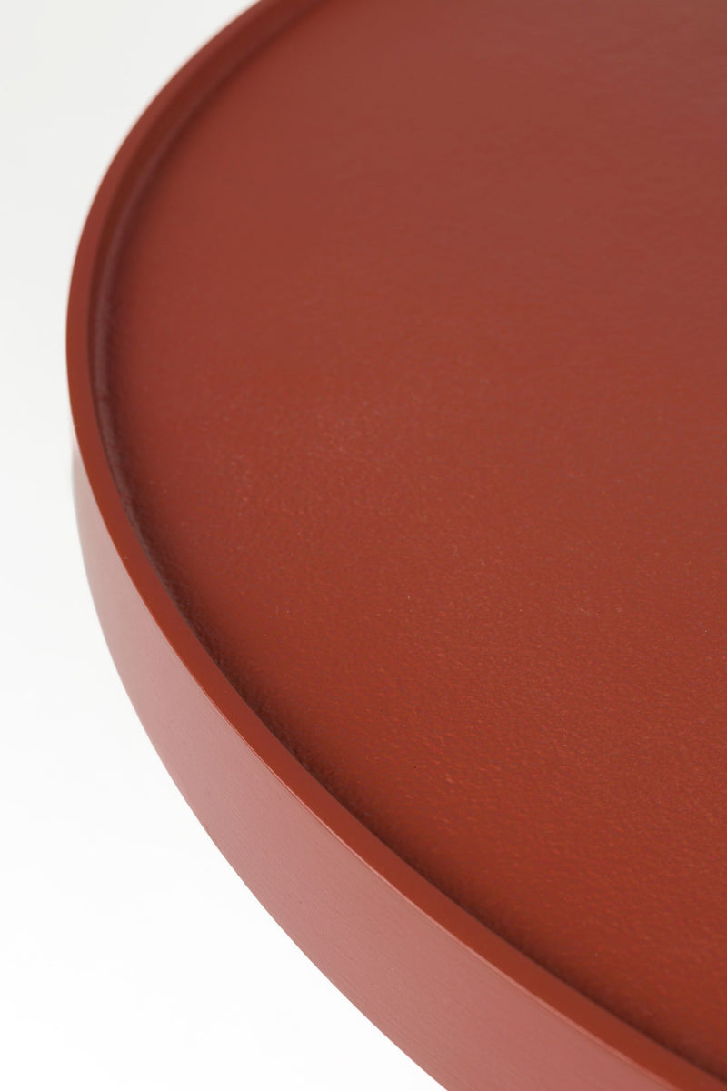 Couchtisch Floss Marsala in Rot aus Aluminium für Wohnzimmer