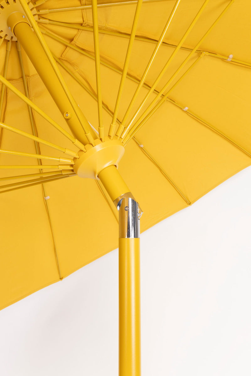 Sonnenschirm Sunshine von Zuiver in Gelb mit Aluminiumgestell