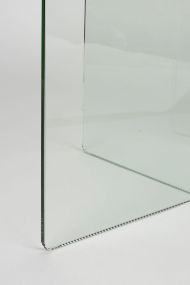 Couchtisch Linea Transparent aus Glas mit ovaler Platte von Zuiver