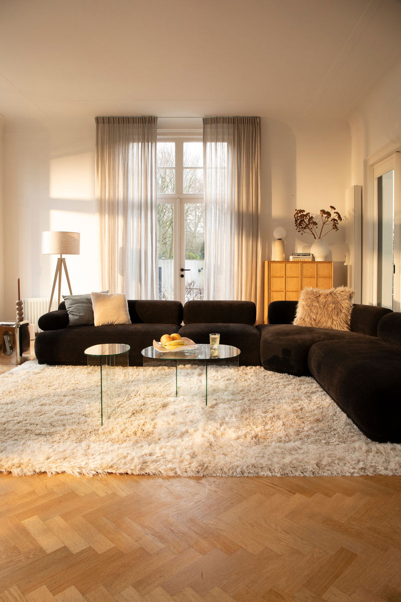 Couchtisch Linea Transparent aus Glas mit ovaler Platte von Zuiver