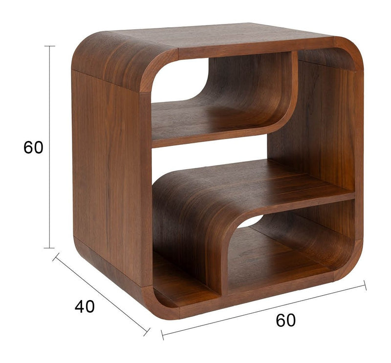 Schrank Seven S mit Bogendesign aus Nussbaumfurnier von Zuiver