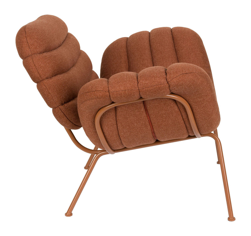 Loungesessel Verte Terracotta mit Stahlgestell für Wohnzimmer