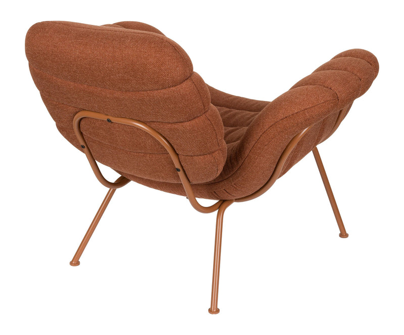 Loungesessel Verte Terracotta mit Stahlgestell für Wohnzimmer