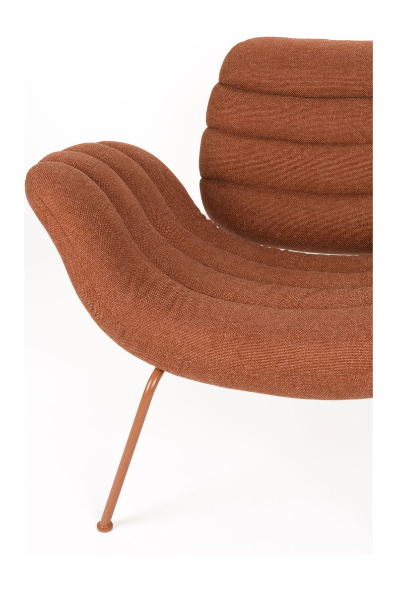Loungesessel Verte Terracotta mit Stahlgestell für Wohnzimmer