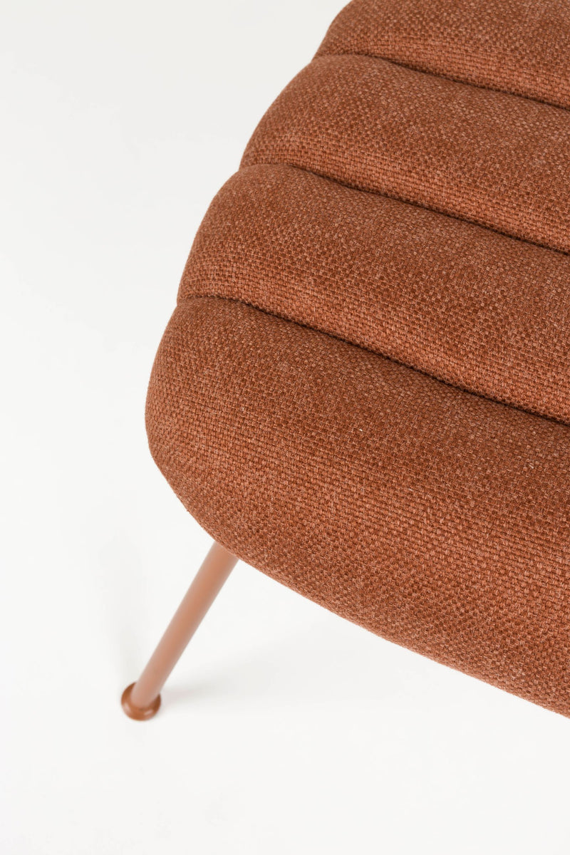 Hocker Verte Terracotta mit Stahlgestell für Wohnzimmer & Schlafzimmer