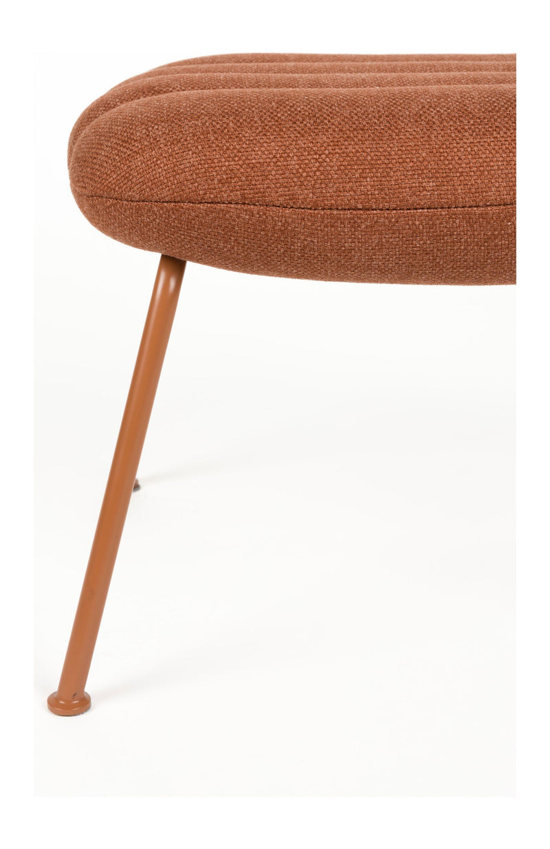 Hocker Verte Terracotta mit Stahlgestell für Wohnzimmer & Schlafzimmer