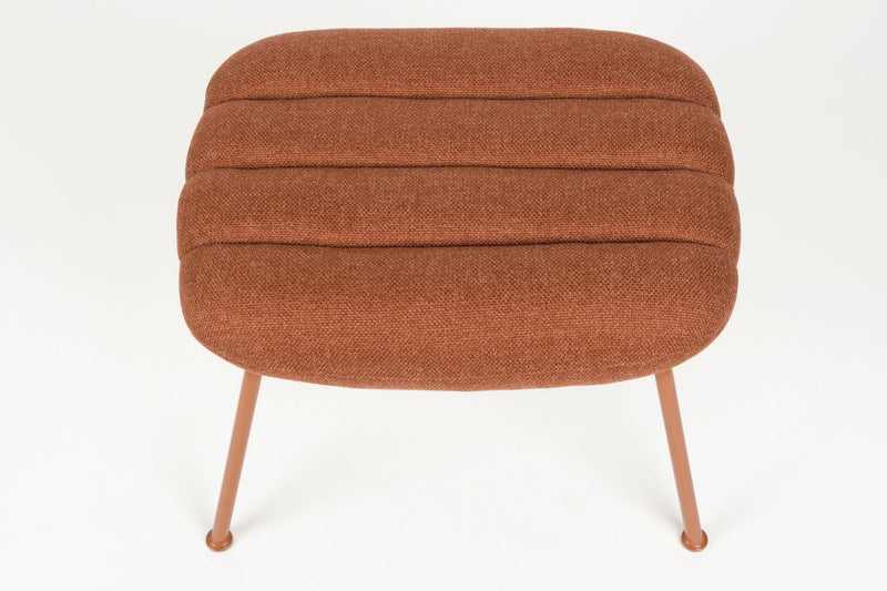 Hocker Verte Terracotta mit Stahlgestell für Wohnzimmer & Schlafzimmer
