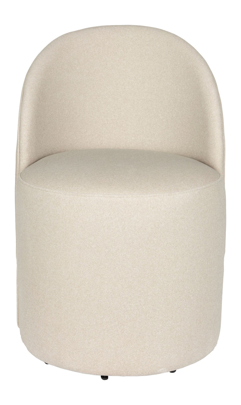 Loungesessel Plush Beige mit Samtbezug und Rückenlehne bis zum Boden