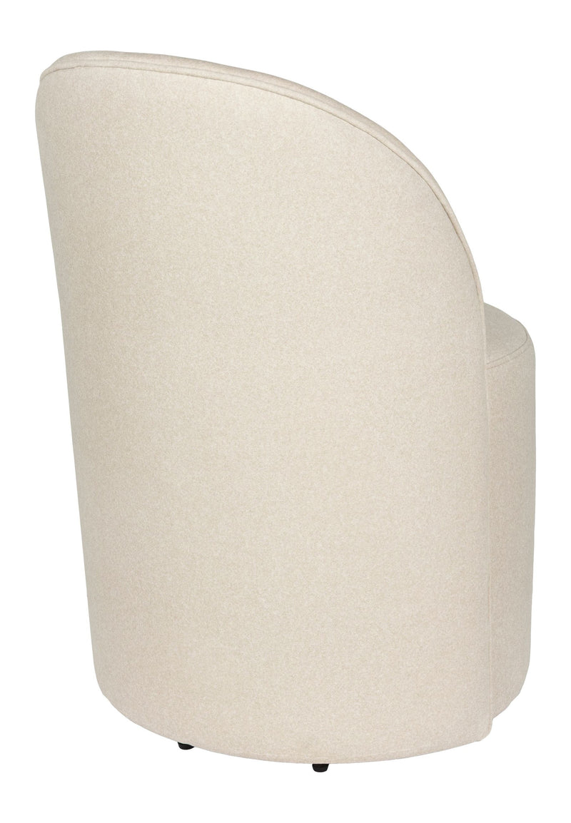 Loungesessel Plush Beige mit Samtbezug und Rückenlehne bis zum Boden
