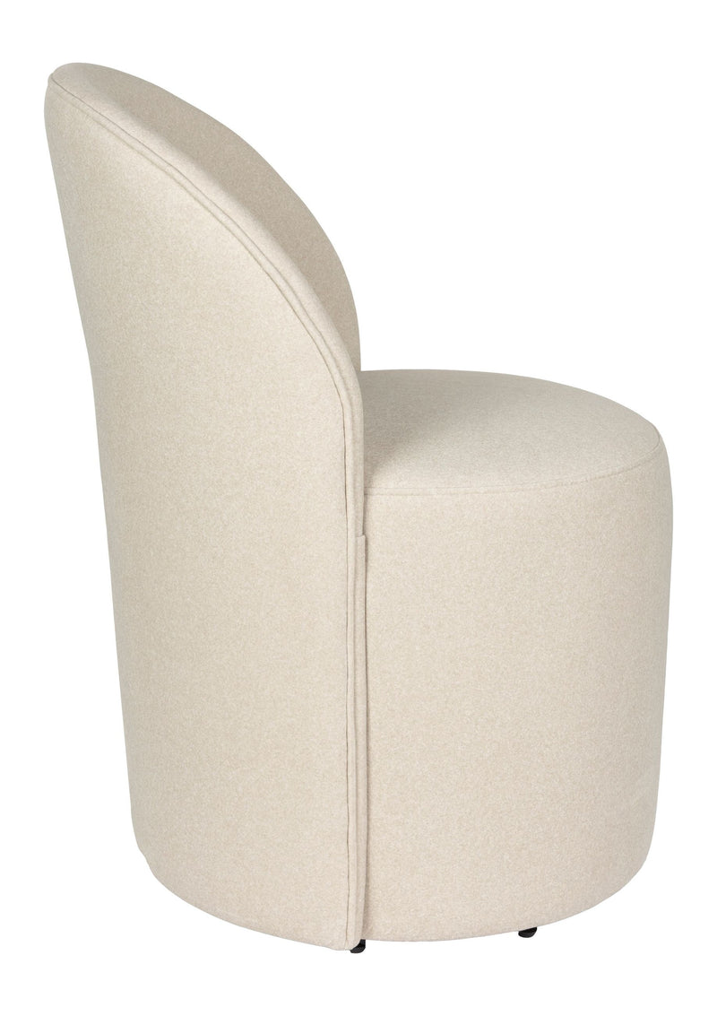 Loungesessel Plush Beige mit Samtbezug und Rückenlehne bis zum Boden