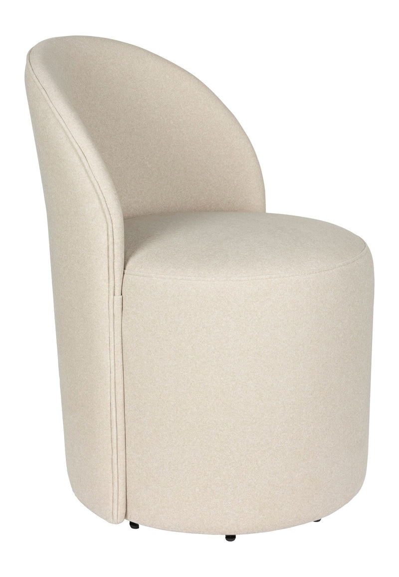 Loungesessel Plush Beige mit Samtbezug und Rückenlehne bis zum Boden