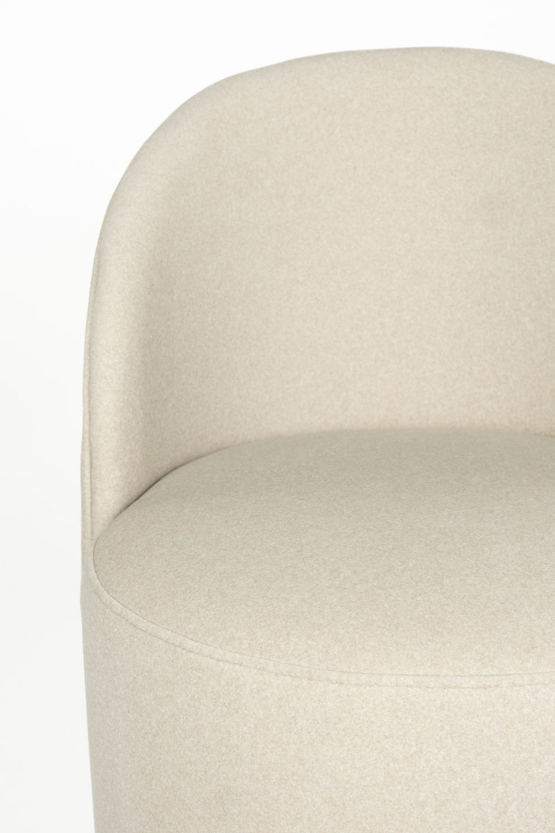 Loungesessel Plush Beige mit Samtbezug und Rückenlehne bis zum Boden