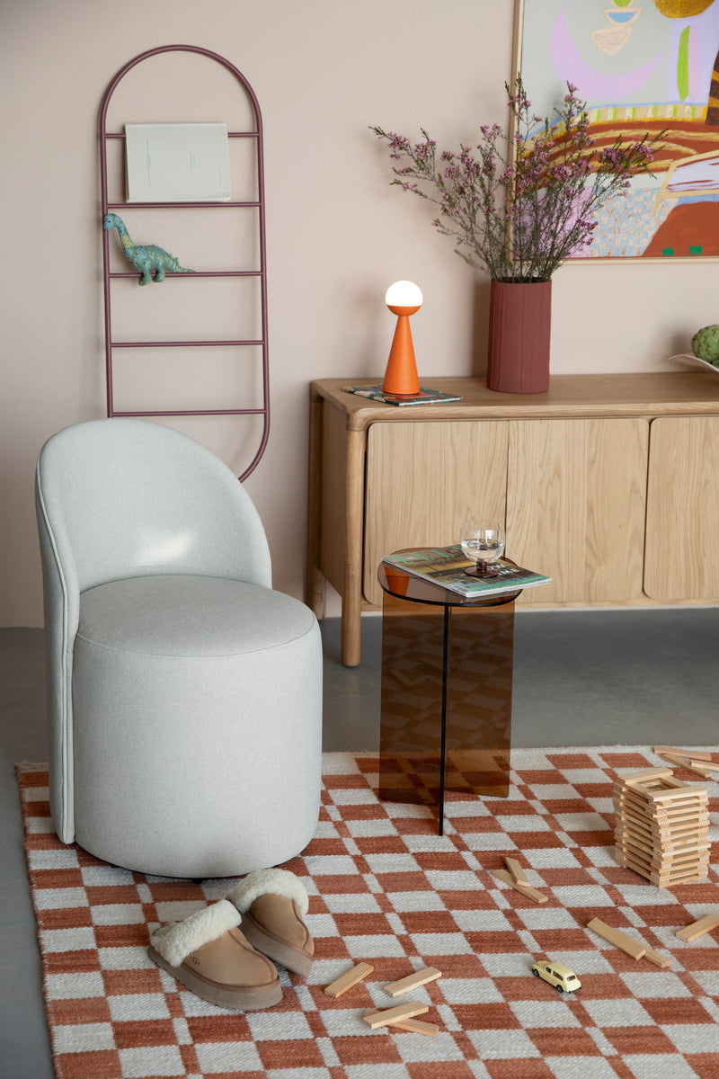 Loungesessel Plush Beige mit Samtbezug und Rückenlehne bis zum Boden