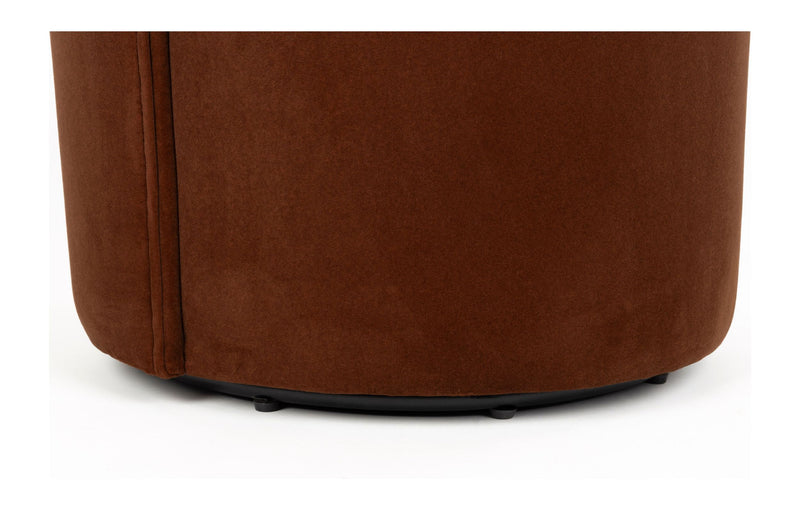 Loungesessel Plush Braun mit Samtbezug von Zuiver für Wohnzimmer