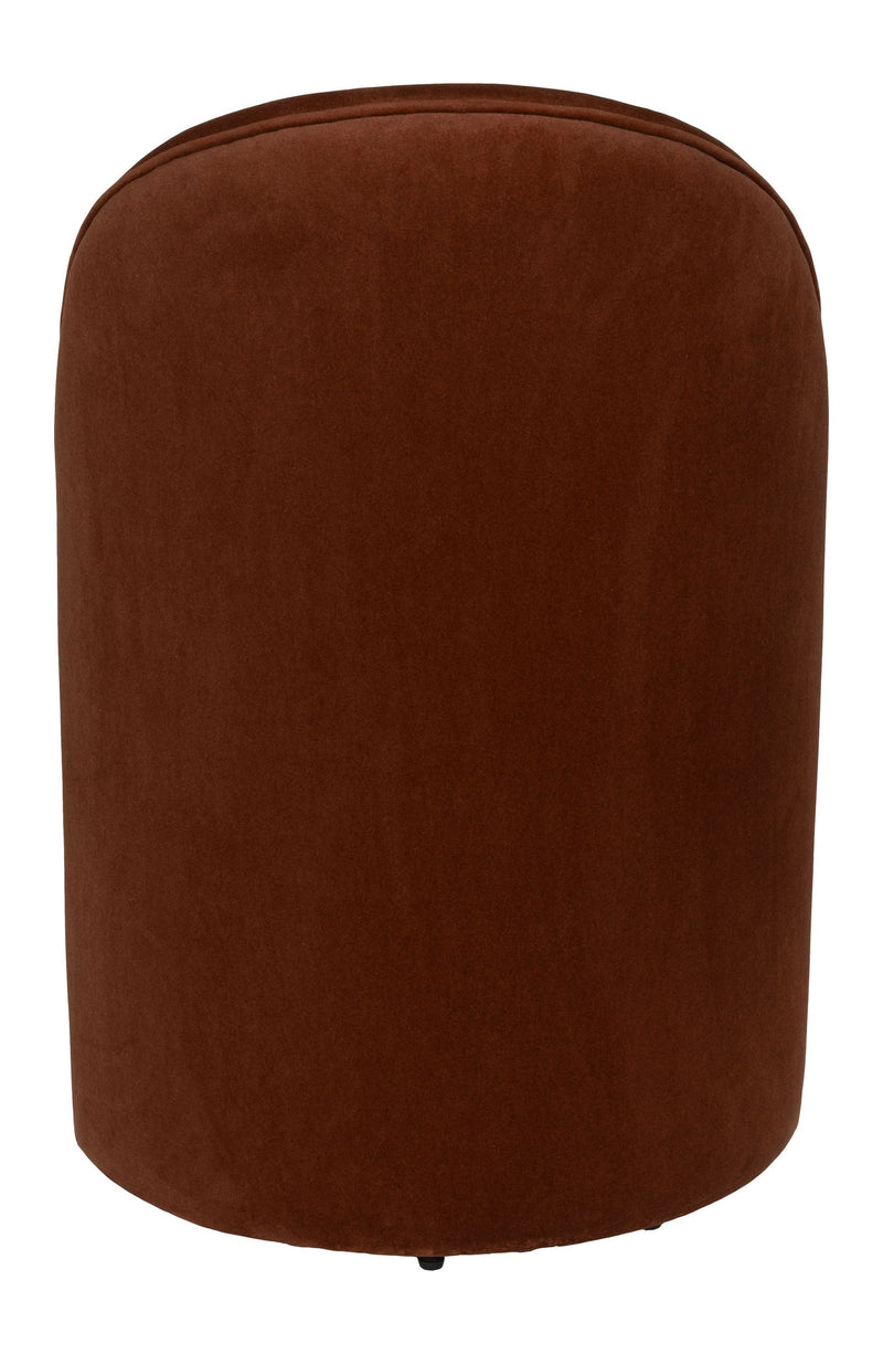 Loungesessel Plush Braun mit Samtbezug von Zuiver für Wohnzimmer