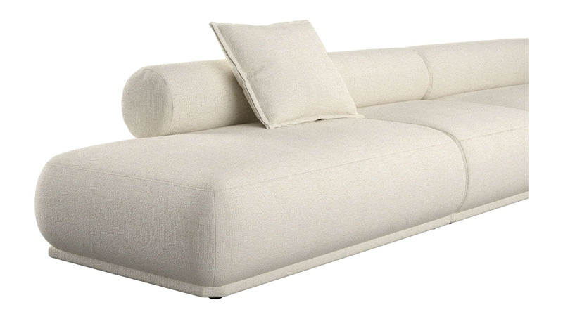 Sofa Rembrandt 4,5-Sitzer Beige mit weichem Rippstoff-Bezug