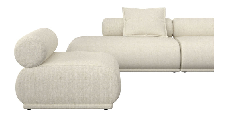 Sofa Rembrandt 4,5-Sitzer Beige mit weichem Rippstoff-Bezug