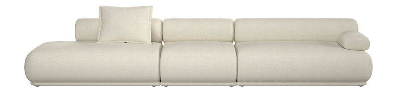 Sofa Rembrandt 4,5-Sitzer Beige mit weichem Rippstoff-Bezug